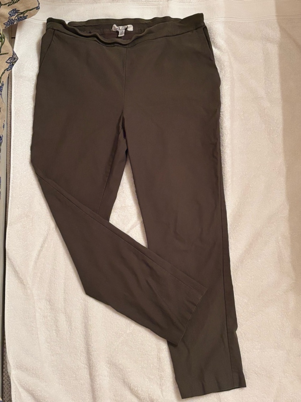 Jules & Leopold Olive Stretch Waist Pants